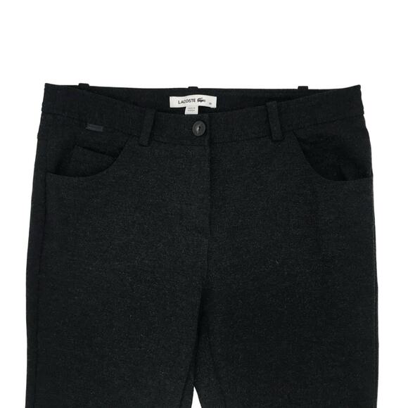 Lacoste Womens Gray Knit Slim Straight Pants 38 - Picture 2 of 7